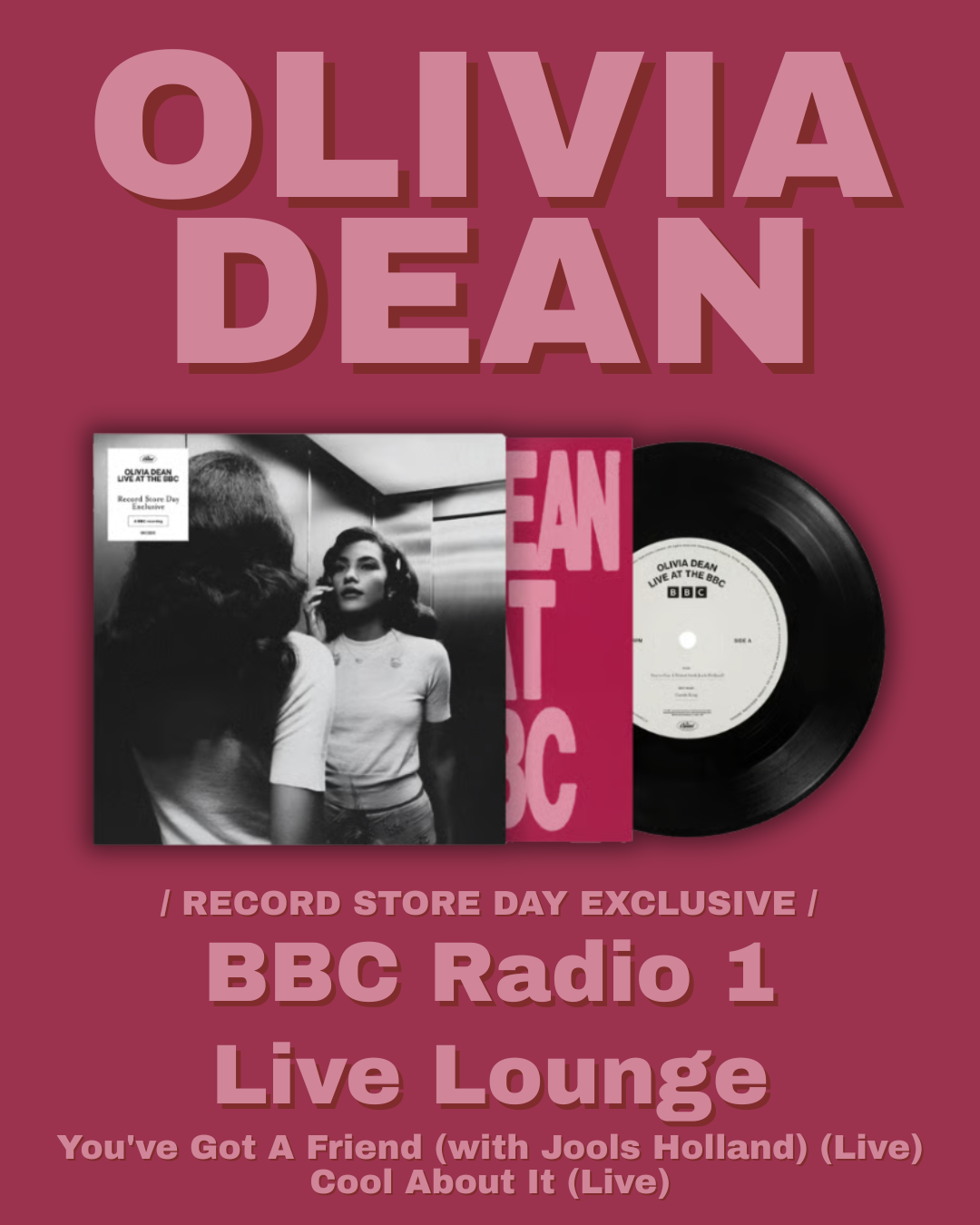 Olivia Dean - BBC RADIO 1 Live Lounge 七寸單曲膠